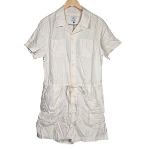 FLYLOW Womens Around‎ Town Romper Cream Utility Drawstring Shorts Size L